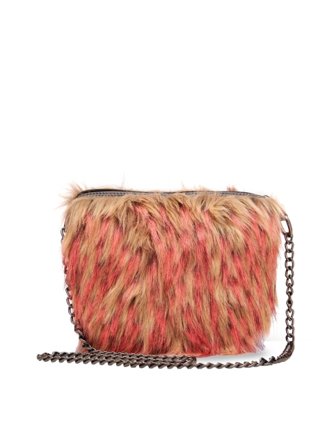 

Vdesi Brown Fox fur Sling Bag