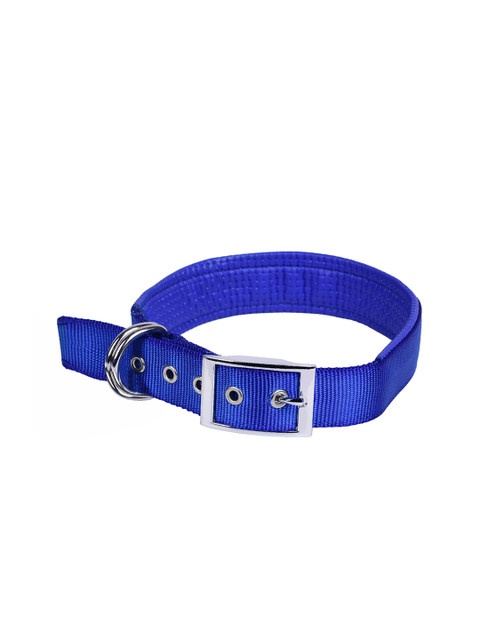 

PETS EMPIRE Blue Solid Padded Dog Collar