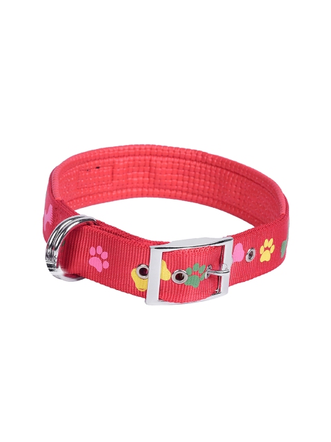 

PETS EMPIRE Red & Pink Printed Padded Dog Collar