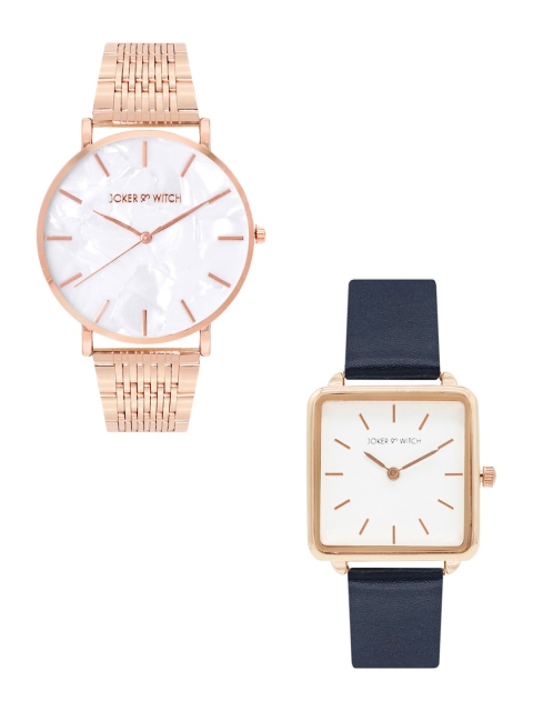 

JOKER & WITCH White & Rose Gold-Toned Cam & Mitch Couple Watch Gift Set JWCW144