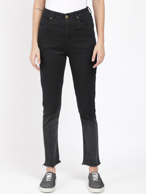 

IVOC Women Black Slim Fit High-Rise Clean Look Stretchable Jeans