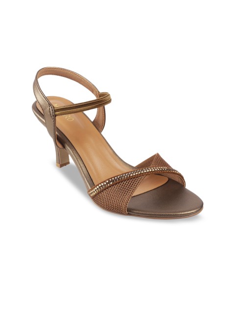

Metro Women Gold-Toned Solid Sandals