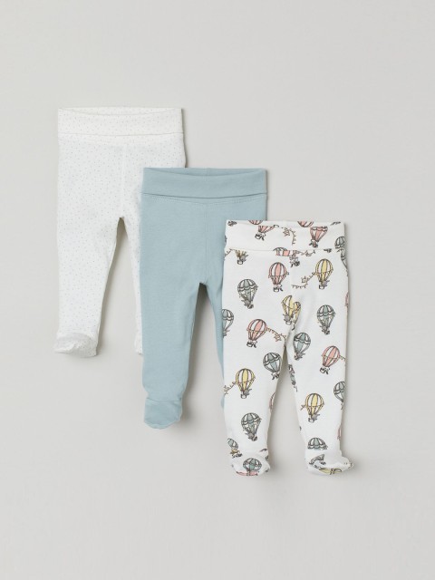 

H&M Infant Kids 3-Pack Trousers, White
