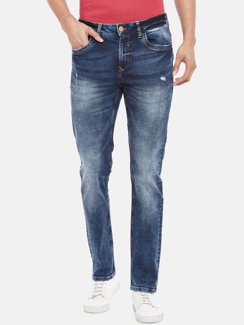 

SF JEANS by Pantaloons Men Blue Slim Fit Low-Rise Low Distress Jeans