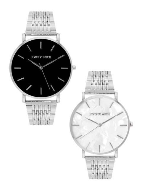 

JOKER & WITCH Black & White George & Mary Couple Watch Gift Set-JWCW188