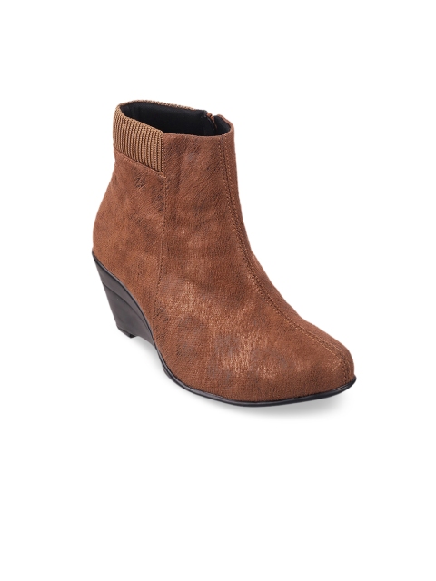 

Metro Women Tan Solid Heeled Boots