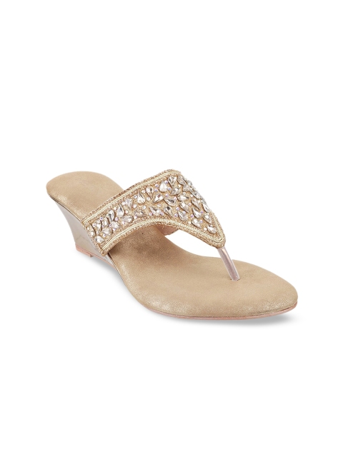 

Metro Women Gold-Toned Embellished Sandals