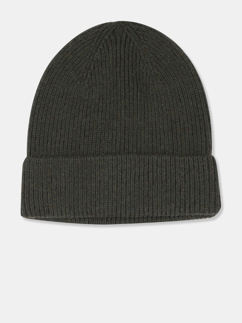 

GAP Men Green Solid Upturned Hem Ribbed Beanie