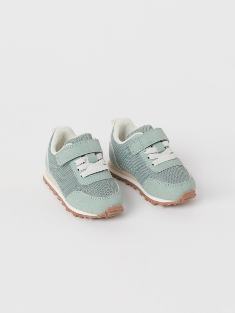 

H&M Kids Green Solid Mesh Trainers