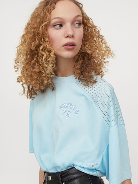 

H&M Women Blue Oversized T-shirt