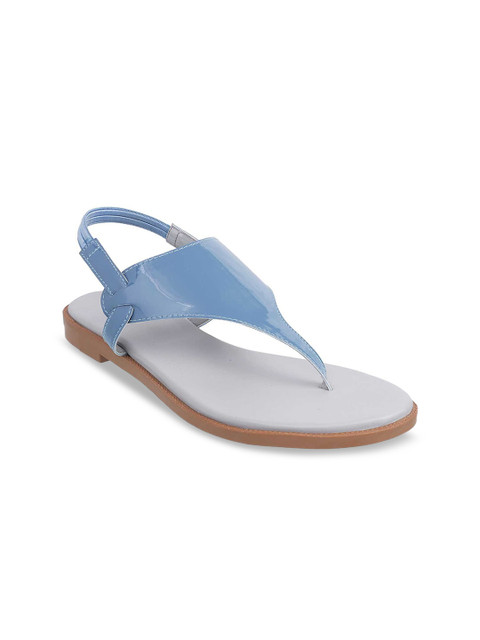 

Metro Women Blue & Grey Solid Open Toe Flats