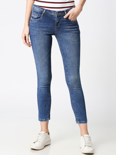 

Kraus Jeans Women Blue Skinny Fit Mid-Rise Clean Look Jeans