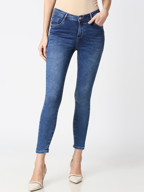 

Kraus Jeans Women Blue Super Skinny Fit Mid-Rise Clean Look Jeans