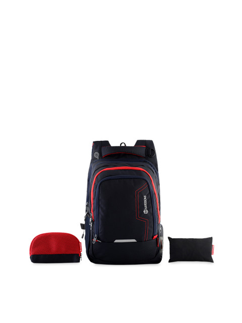 

Harissons Unisex Navy Blue Solid Laptop Backpack with Reflective Strip