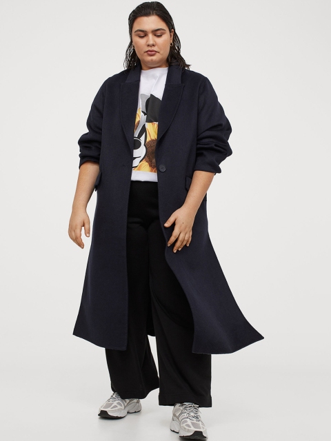 

H&M+ Women White & Black Mickey Mouse Printed Pure Cotton Oversized T-shirt