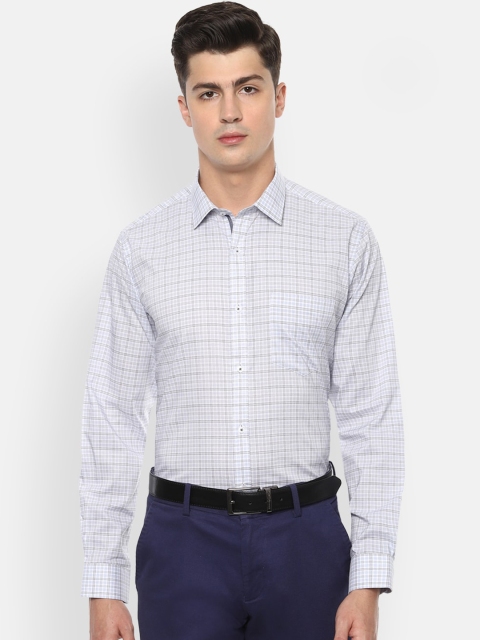 

Van Heusen Men White Regular Fit Checked Casual Shirt