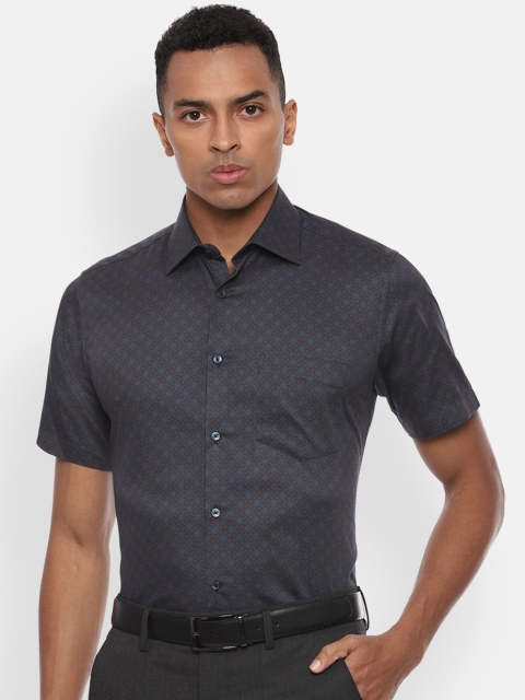 

Van Heusen Men Grey Regular Fit Printed Formal Shirt