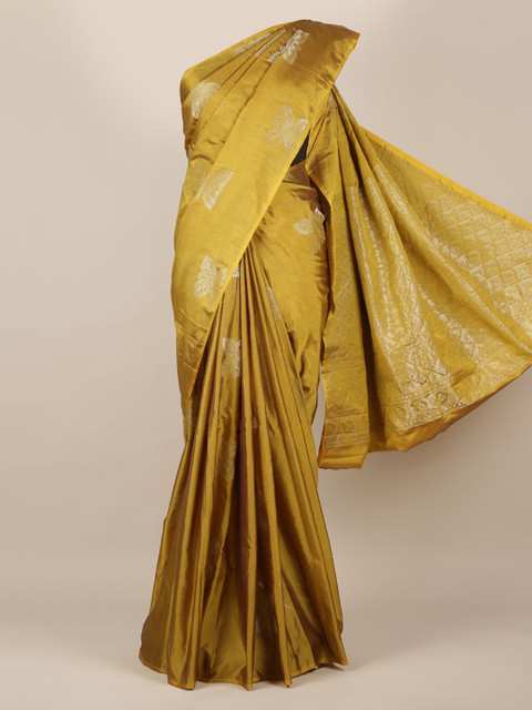 

Pothys Gold-Toned Woven Design Silk Cotton Saree