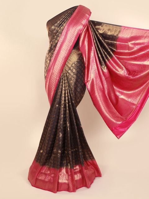 

Pothys Gold-Toned & Pink Pure Silk Woven Design Saree