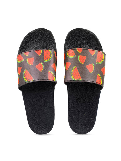 

Pampy Angel Women Red & Brown Watermelon Printed Sliders