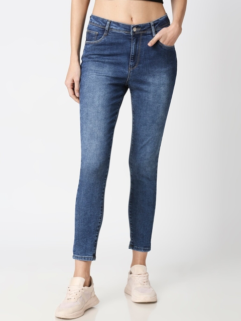 

Kraus Jeans Women Blue Skinny Fit High-Rise Clean Look Jeans