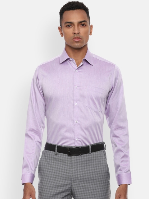 

Van Heusen Men Purple Regular Fit Self Design Formal Shirt