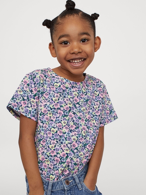 

H&M Girls Multicoloured Printed T-shirt, Multi