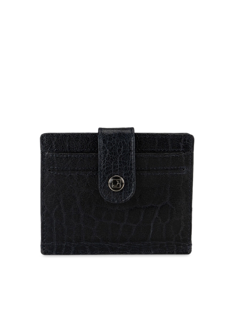 

Da Milano Women Black Textured Leather Card Holder