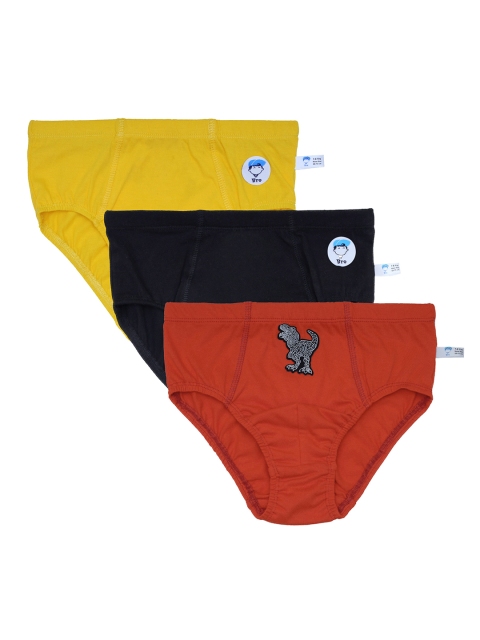 

DChica Boys Pack Of 3 Multicoloured Basic Briefs DCBFFB6511/4-5, Yellow