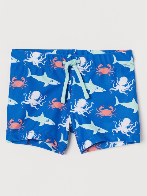 

H&M Boys Blue & Green Patterned Swimming Trunks