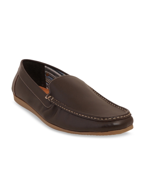 

SCENTRA Men Brown Leather Loafers