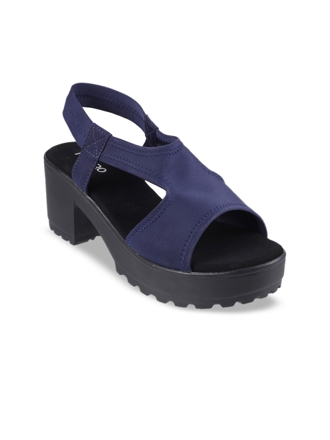 

Metro Women Blue & Black Solid Flatforms