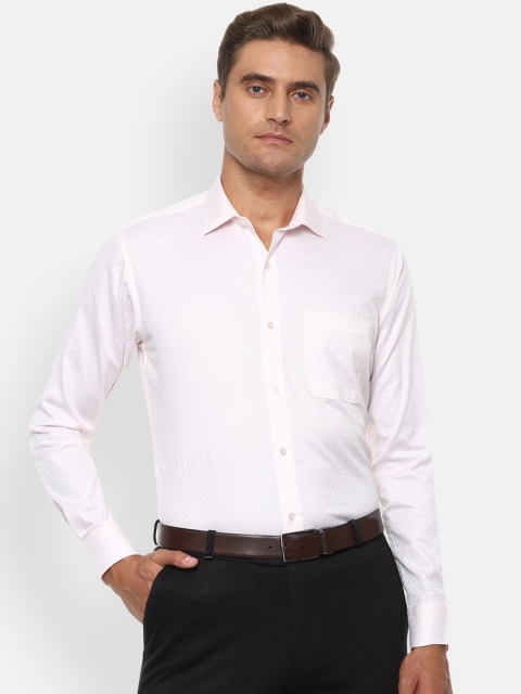 

Van Heusen Men Pink Regular Fit Self Design Casual Shirt