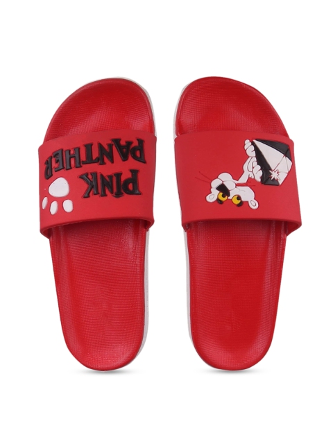 

Pampy Angel Women Red & Black Pink Panther Printed Sliders