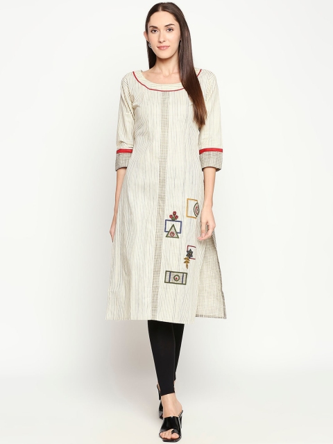 

SALWAR STUDIO Women Yellow Handloom Kurta