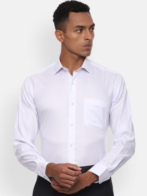 

Van Heusen Men White Regular Fit Checked Casual Shirt