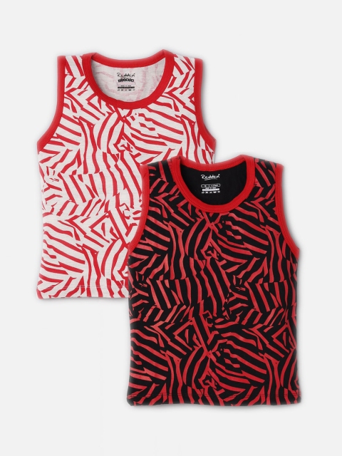 

Redden Boys Pack of 2 Red Printed Round Neck T-shirts