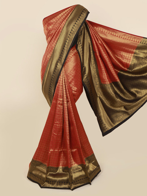 

Pothys Red Woven Design Pure Silk Saree