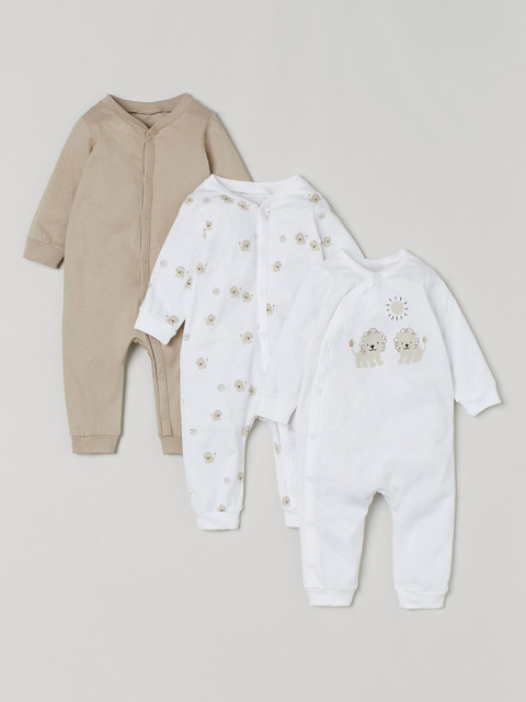 

H&M Kids Printed 3-pack cotton pyjamas, White