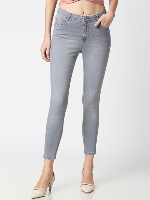 

Kraus Jeans Women Grey Skinny Fit High-Rise Clean Look Jeans