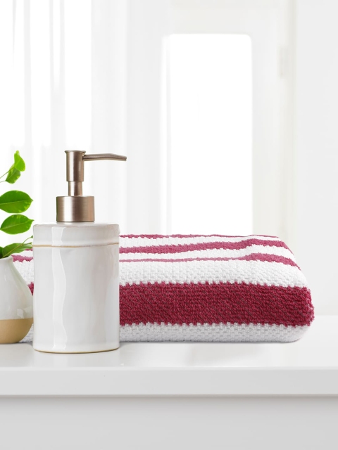 

Trident Navy Maroon & White Striped 500 GSM Bath Towel