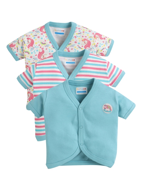 

BUMZEE Infant Kids Pack Of 3 Jhablas, Blue