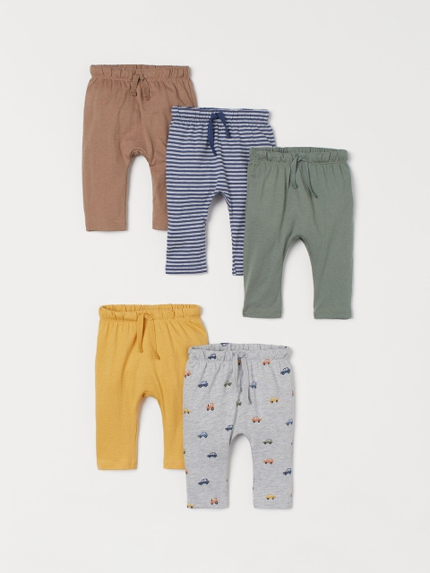 

H&M Kids 5-Pack Cotton Trousers, Grey