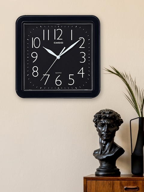 

CASIO Black & White Square Solid Analogue Wall Clock