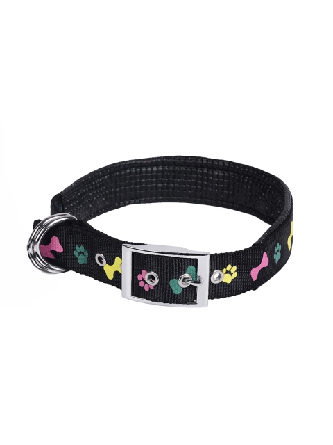 

PETS EMPIRE Black & Yellow Printed Padded Dog Collar