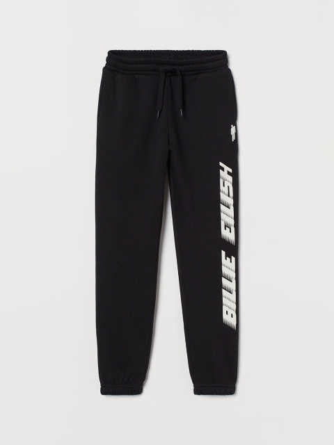 

H&M Girls Black Printed Sustainable Joggers
