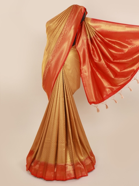 

Pothys Gold-Toned Woven Design Pure Silk Saree