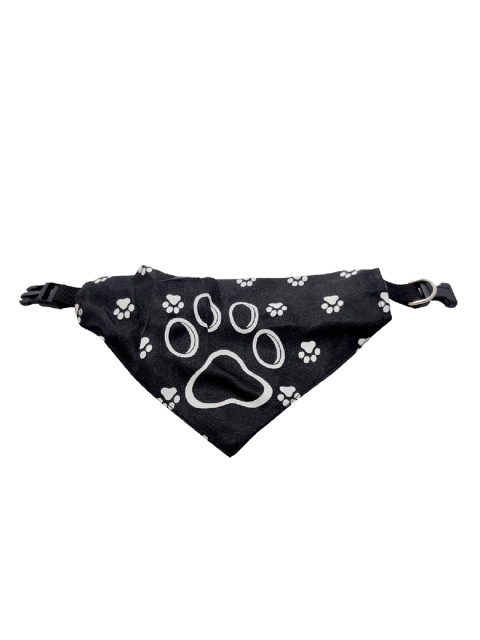 

PETS EMPIRE Black & White Printed Adjustable Bandana Dog Collar