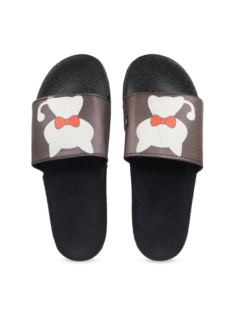 

Pampy Angel Women Brown & Black Cat Printed Sliders