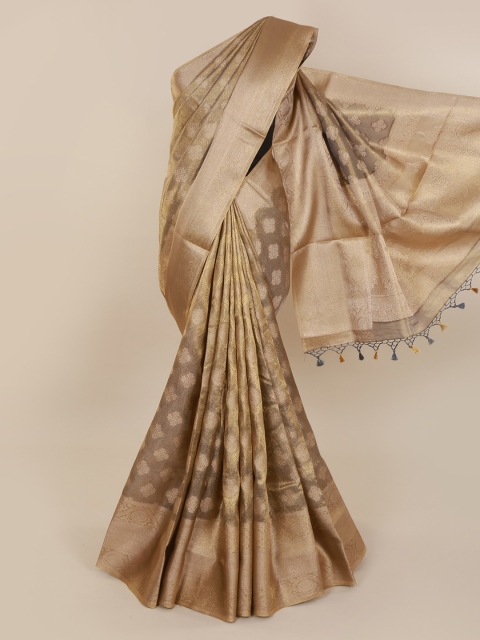 

Pothys Brown Woven Design Pure Silk Saree